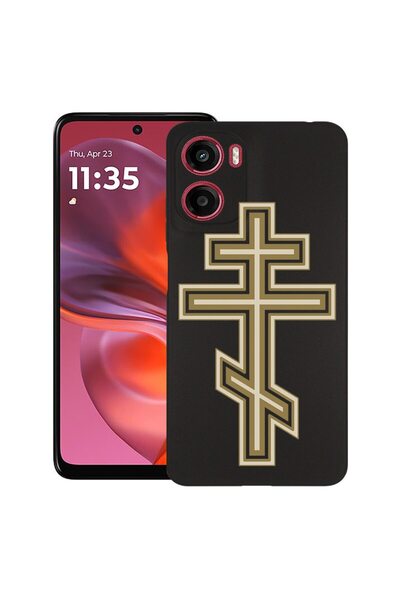 bestcase Θήκη για Motorola Moto E15 / Moto G05, Κλασικό Σχέδιο Σταυρού, Λεπτή...