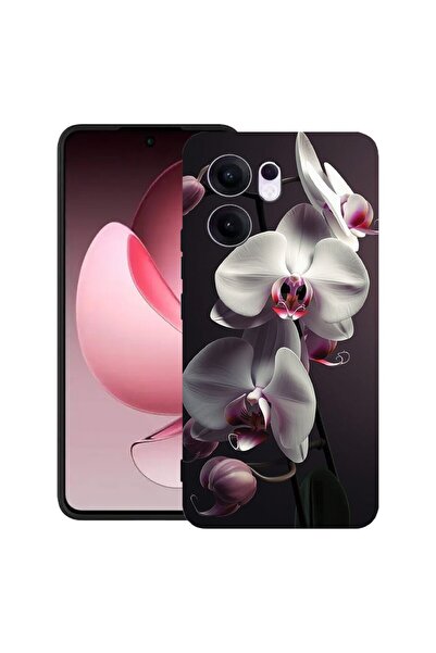 bestcase Калъф за OPPO Reno13 F 5G, Премиум тънък силиконов 1.2ММ, Бяла орхид...