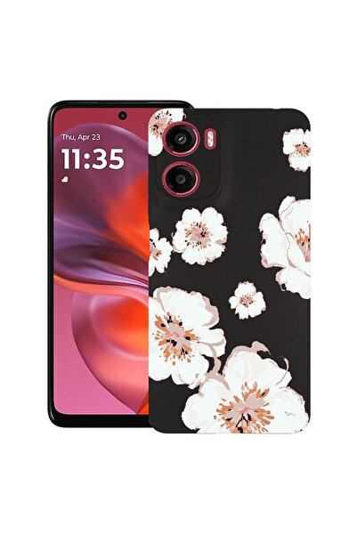 bestcase ¬Æ Husa pentru Motorola Moto G05, Pastel Colors - Flowers, Slim Sili...