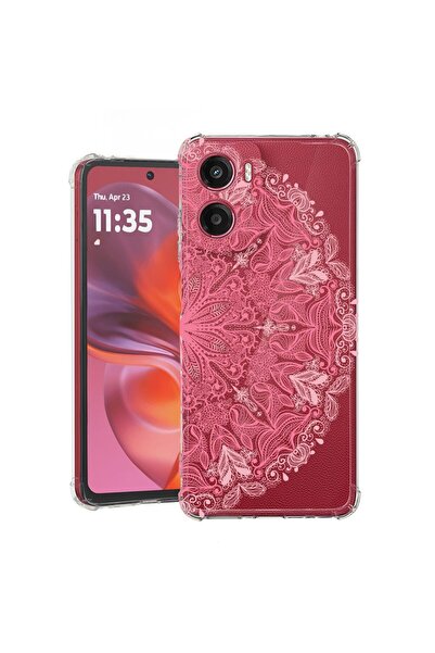 bestcase ¬Æ Husa compatibila Motorola Moto E15, Anti Shock 1.5MM, Lace Pink, ...