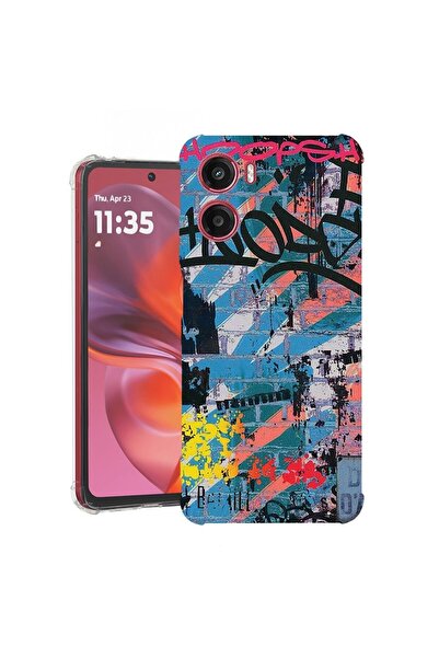 bestcase ¬Æ Husa pentru Motorola Moto G05, Anti Shock 1.5MM, Graffiti Wall, P...