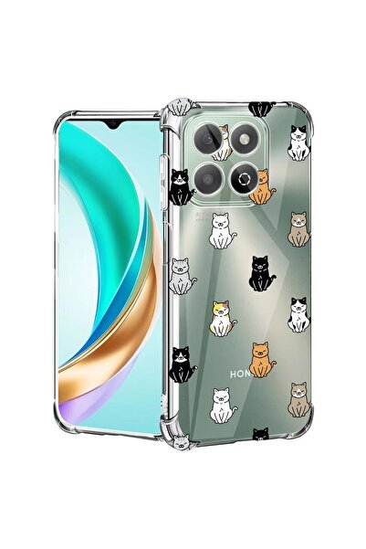 bestcase ¬Æ Husa compatibila Honor X8C, Anti Shock 1.5MM, Cat Pattern, Protec...