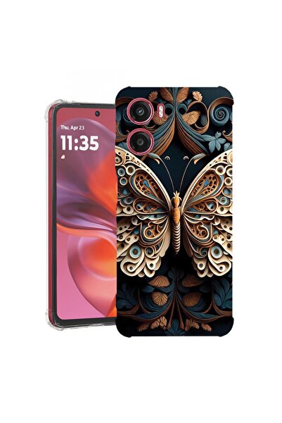 bestcase Θήκη συμβατή με Motorola Moto E15, Αντικραδασμική 1.5MM, Σχέδιο Πετα...