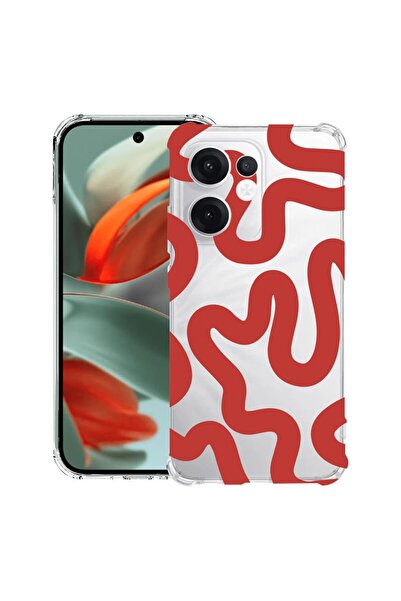 bestcase ¬Æ Husa compatibila OPPO Reno13 F 5G, Anti Shock 1.5MM, Red Abstract...