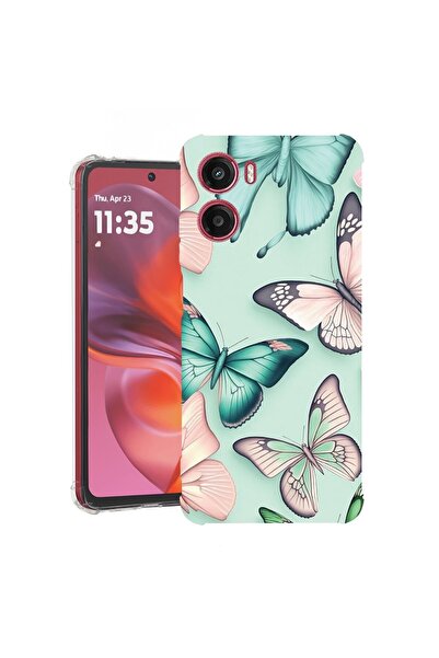bestcase ¬Æ Husa pentru Motorola Moto G05, Anti Shock 1.5MM, Butterfly Patter...