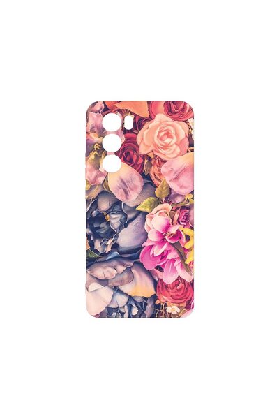 bestcase ¬Æ Husa Premium Silicon, Compatibila Cu OPPO Reno12 Pro, Floral, SLI...