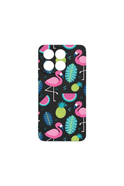 bestcase Тънък силиконов калъф 0.8ММ, съвместим с Honor X6a, Фламинго, Защита...