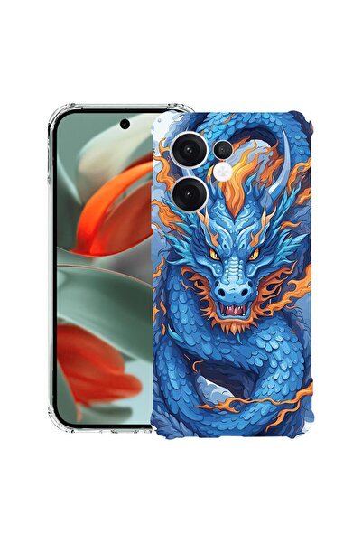 bestcase ¬Æ Husa compatibila OPPO Reno13 F 5G, Anti Shock 1.5MM, Blue Dragon,...