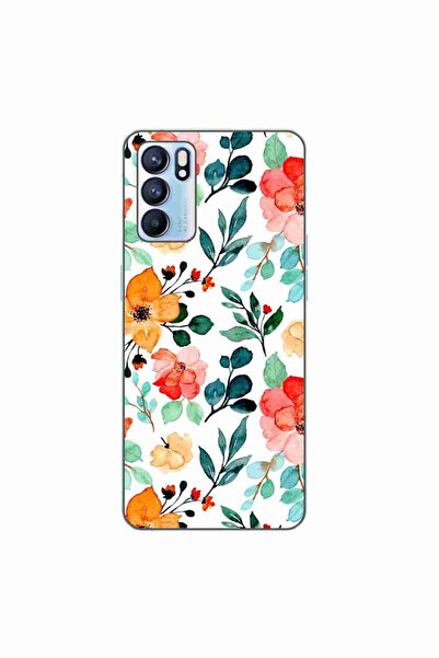 OEM Husa compatibila cu Oppo Reno6 5G Silicon Gel Tpu Model Painted Flowers
