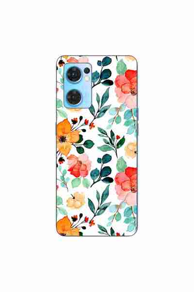 OEM Husa compatibila cu Oppo Reno7 5G Silicon Gel Tpu Model Painted Flowers