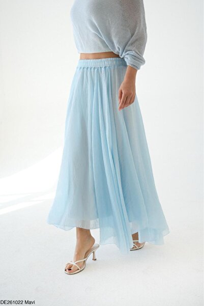 CADDELAMODA Women's Asymmetrical Cut Lined Premium Skirt