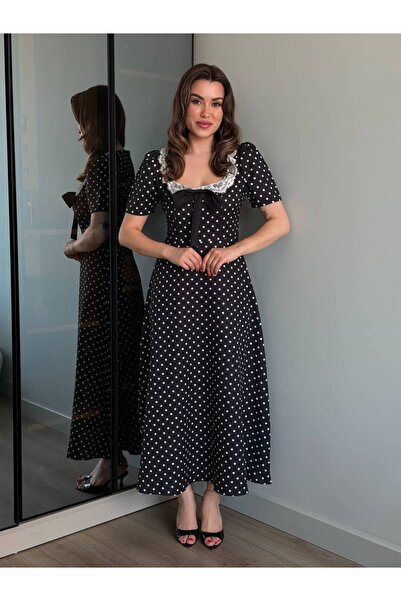 ROUPAS COLLECTİON Puantiye Detay Elenora Elbise