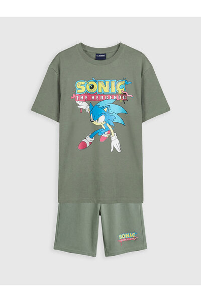 LC Waikiki Set de pijamale pentru băieți cu imprimeu Sonic