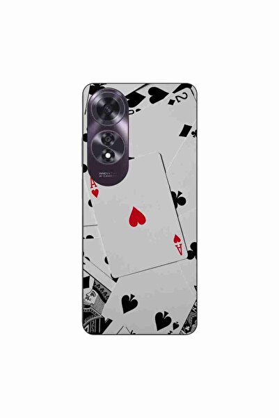 OEM Θήκη συμβατή με Oppo A60 4G από σιλικόνη gel TPU με σχέδιο τραπουλόχαρτων