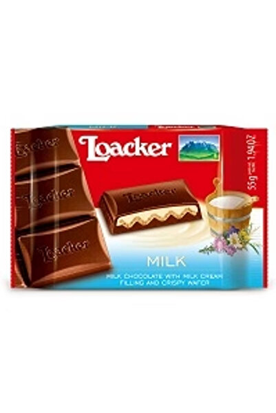 Loacker CHOCOLATE BAR MILK 12X55G