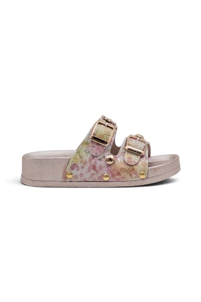 Demir L-0250 Double Buckle Girls' Slippers