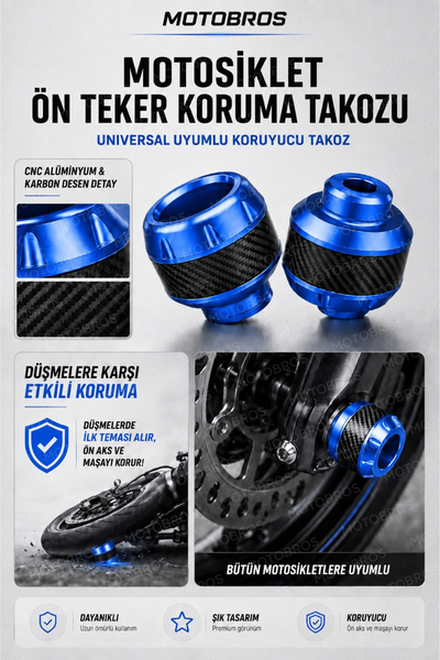 Motobros Motosiklet Aks Koruma Takozu Üniversal Motosiklet Ön Teker Takozu - ...