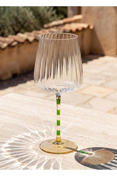 The Mia Şarap Kadehi Yeşil Sarı 500 ml