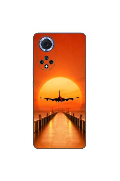 OEM Husa compatibila cu Huawei Nova 9 Silicon Gel Tpu Model Airplane Sunset