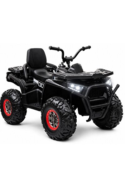 LeanToys Atv electric pentru copii Black XMX607, cu acumulator, pornire la ch...