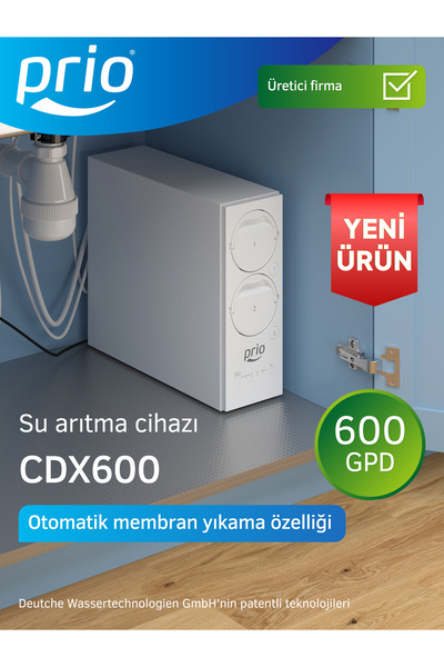 Prio CDX600 Praktic Tanksız Direkt Akışlı Otomatik Yıkamalı Pompalı Su Arıtma...