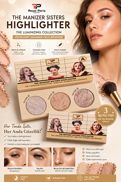 Royal paris The Manizer Sisters Highlighter Paleti ( A palet)