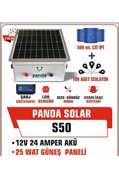 PANDA ELEKTRİKLİ ÇİT SİSTEMLERİ PANDA SOLAR ELEKTRİKLİ ÇİT SETİ PROFESYONEL