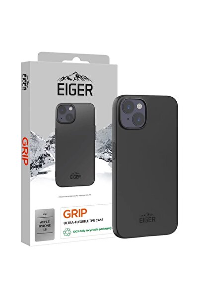 EIGER Husa Grip iPhone 15 Negru