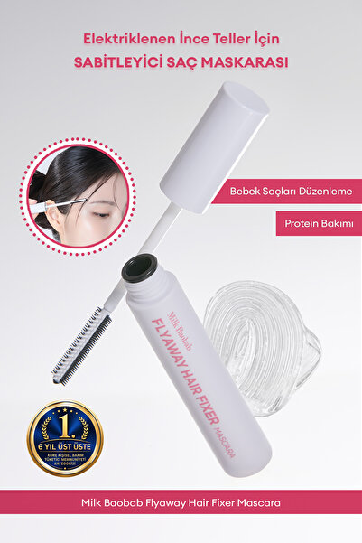 Milk Baobab Elektriklenen İnce Teller İçin Sabitleyici Saç Maskarası Flyaway Hair Fixer Mascara
