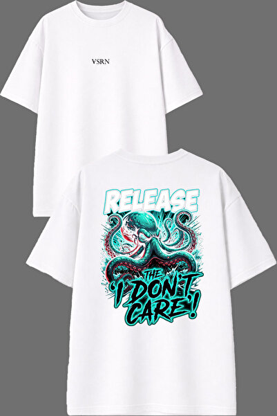 VSRN Μπλουζάκι I Release Design με στάμπα μπροστά και πίσω, λευκό, oversized