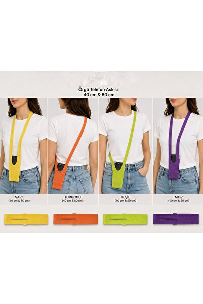 Line Classy Case Phone Pocket Örgü Telefon Askısı – iPhone Uyumlu Çapraz Askı...