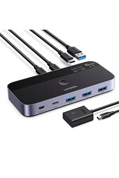Ugreen switch USB-C USB-A 10Gb/s - szary