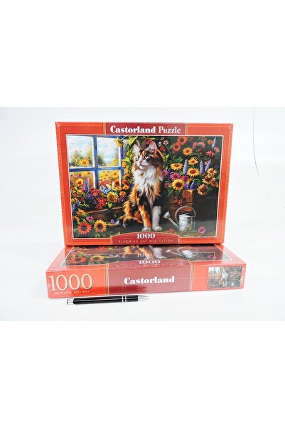 Castorland Puzzle 1000 Pisică în Meditație în Floare CASTOR