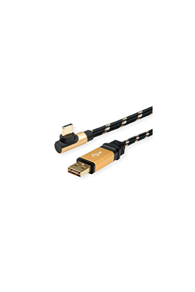 Roline GOLD USB2.0 Cable, A reversible - C angled 90¬∞, M/M, 1.8m