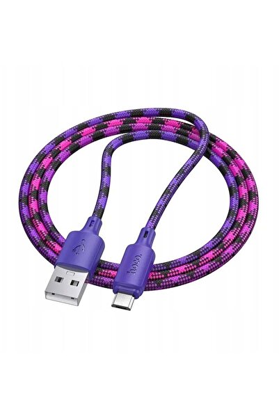 hoco. Cablu USB A la Micro USB Hoco 2,4A 1 m X116 violet în degrade