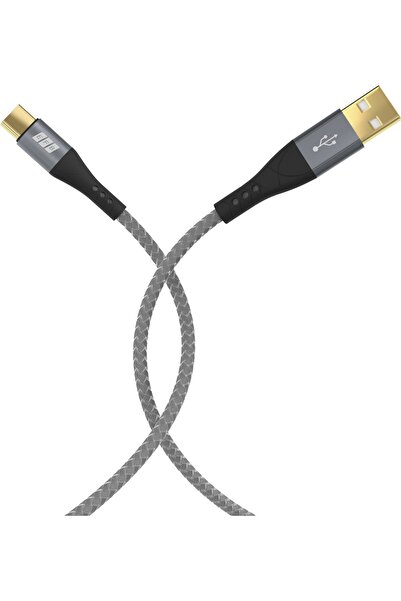 EFB USB-A auf USB-C Kabel 60W QC 3A 3m grau