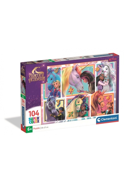 CLEMENTONI Puzzle 104 Super Kolor Academia Unicornilor