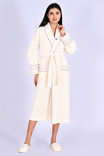 Nuşa Shalyaka Embroidered Slippers Bamboo Cotton Soft Absorbent Luxury Bathrobe