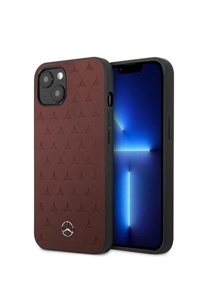 Mercedes Benz Husa Mercedes din piele cu model stele pentru iPhone 13 mini - ...