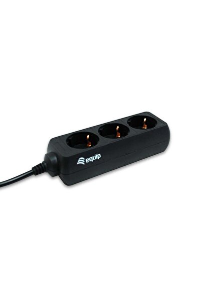 EQUIP Prelungitor 3 prize Schuko la 1 priză IEC320 C14, cu protecție la supra...