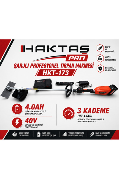 haktaş Şarjlı profesyonel tırpan makinesi