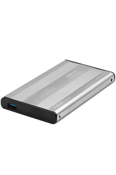 Qoltec Obudowa/kiesze≈Ñ do dysk√≥w HDD SSD 2.5" SATA3 | USB 3.0 | Srebrny