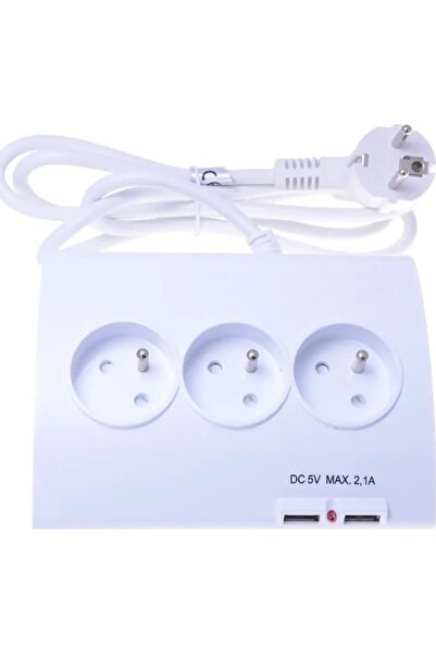PremiumCord Cablu de alimentare 230V 1,5m 5 pini ° suvek+vyp√≠naƒç+2x USB 2A