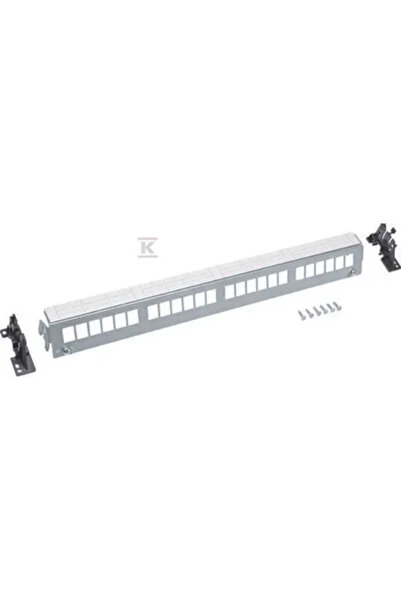 hager Patch Panel 24M Keystone, fără modul de fibră, șină TS sau montură de p...