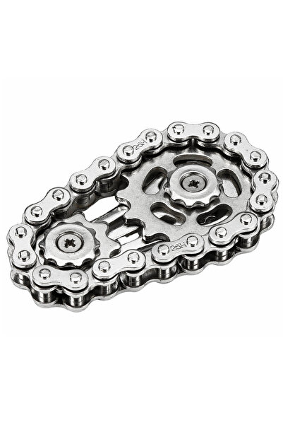 LeanToys Fidget Spinner ≈Åa≈Ñcuch Zƒôbatki Antistres Oțel inoxidabil Argintiu