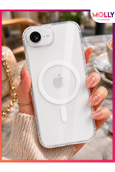 Molly iPhone 17E İçin Magsafe Özellikli Şeffaf Silikon Kılıf - Classic