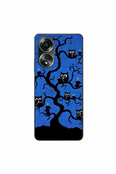 OEM Husa compatibila cu Oppo A58 4G Silicon Gel Tpu Model Halloween Tree Owls