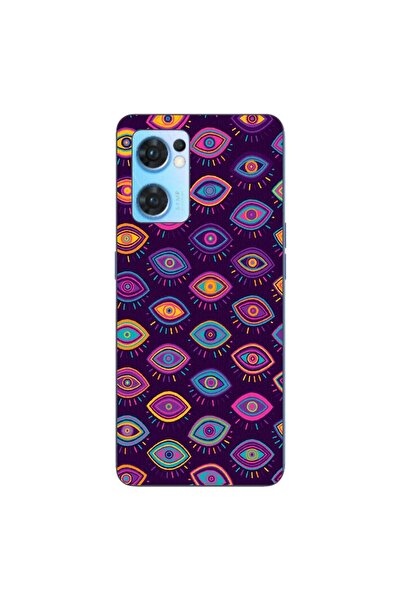 OEM Husa compatibila cu Oppo Reno7 5G Silicon Gel Tpu Model Tribal Eyes