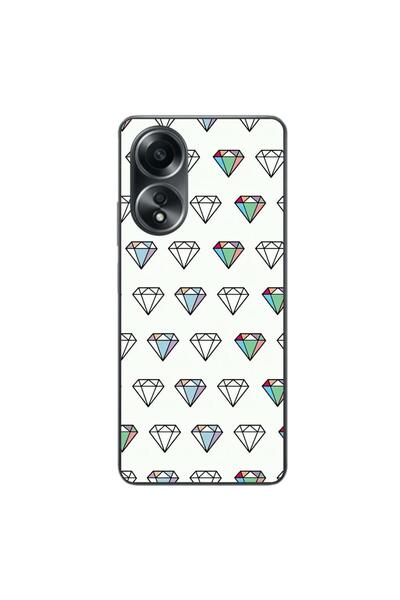 OEM Husa compatibila cu Oppo A58 4G Silicon Gel Tpu Model Diamonds Pattern Tr...