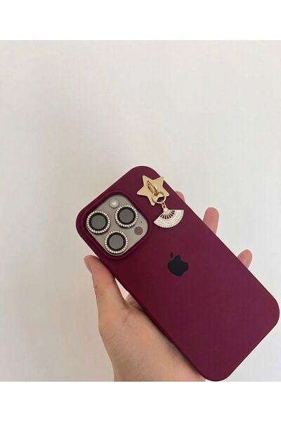 MonCheriAccessoire Gold Renkte Yelpaze Detaylı Taşlı Telefon Charmı
